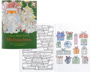 Idena Malvorlage Idena 68143 - Malbuch für Erwachsene, Motiv Weihnachten, 64 Seiten