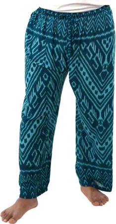 PANASIAM Relaxhose gemusterte Relaxhose aus 100% Viskose Unisex Haremshose Wellnesshose Muckhose für Yoga Freizeit Urlaub Schlupfhose Spa-Hose Boho Sommerhose