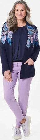GOLDNER Strickpullover Strickjacke mit V-Ausschnitt