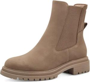 Tamaris Chelseaboots, Blockabsatz, Combat-Boots, Stiefelette mit Stretcheinsatz