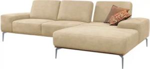 W.SCHILLIG Ecksofa run, Designsofa mit tollem Sitzkomfort, bequem, L-Form, mit elegantem Holzsockel, Füße in Silber matt, Breite 299 cm