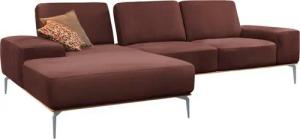 W.SCHILLIG Ecksofa run, Designsofa mit tollem Sitzkomfort, bequem, L-Form, mit elegantem Holzsockel, Füße in Silber matt, Breite 299 cm