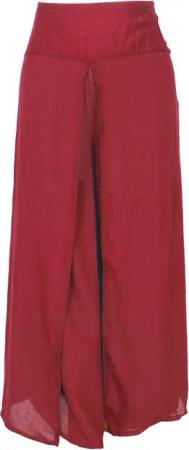 Guru-Shop Relaxhose Palazzohose, offene Boho Sommerhose, Hosenrock.. alternative Bekleidung