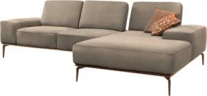 W.SCHILLIG Ecksofa run, Designsofa mit tollem Sitzkomfort, L-Form, mit Holzsockel, Füße in Bronze pulverbeschichtet, Breite 299 cm