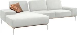 W.SCHILLIG Ecksofa run, Designsofa mit tollem Sitzkomfort, bequem, L-Form, mit elegantem Holzsockel, Füße in Chrom glänzend, Breite 319 cm