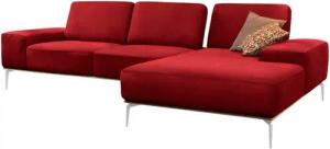 W.SCHILLIG Ecksofa run, Designsofa mit tollem Sitzkomfort, bequem, L-Form, mit elegantem Holzsockel, Füße in Chrom glänzend, Breite 319 cm