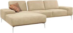 W.SCHILLIG Ecksofa run, Designsofa mit tollem Sitzkomfort, bequem, L-Form, mit elegantem Holzsockel, Füße in Chrom glänzend, Breite 319 cm