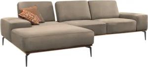 W.SCHILLIG Ecksofa run, Designsofa mit tollem Sitzkomfort, bequem, L-Form, mit Holzsockel, Füße in Schwarz pulverbeschichtet, Breite 319 cm