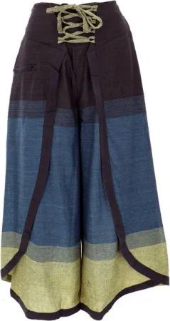 Guru-Shop Relaxhose Palazzohose, Boho Hosenrock, Orienthose,.. alternative Bekleidung