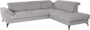 sit&more Ecksofa Percy L-Form, 12 cm Fußhöhe, Sitztiefenverstellung, wahlweise in 2 Fußfarben