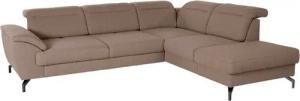 sit&more Ecksofa Percy L-Form, 12 cm Fußhöhe, Sitztiefenverstellung, wahlweise in 2 Fußfarben
