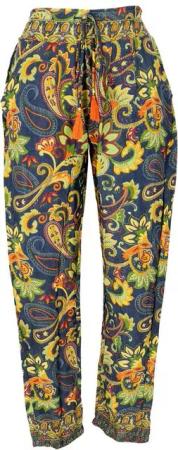 Guru-Shop Relaxhose Schmale Hose, Bleistifthose, seidig schimmernde.. alternative Bekleidung