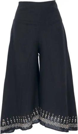 Guru-Shop Relaxhose Palazzohose, 3/4 Hosenrock, bedruckte.. alternative Bekleidung