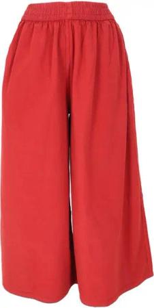 Guru-Shop Relaxhose Bequeme Palazzohose, weite Marlenehose, Boho.. alternative Bekleidung