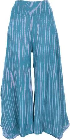 Guru-Shop Relaxhose Palazzohose, offene Boho Sommerhose, luftiger.. alternative Bekleidung
