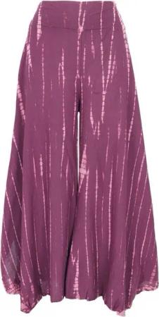 Guru-Shop Relaxhose Palazzohose, offene Boho Sommerhose, luftiger.. alternative Bekleidung