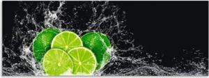 Artland Küchenrückwand Limone mit Spritzwasser, (1-tlg), Alu Spritzschutz mit Klebeband, einfache Montage