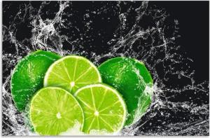 Artland Küchenrückwand Limone mit Spritzwasser, (1-tlg), Alu Spritzschutz mit Klebeband, einfache Montage