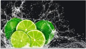 Artland Küchenrückwand Limone mit Spritzwasser, (1-tlg), Alu Spritzschutz mit Klebeband, einfache Montage