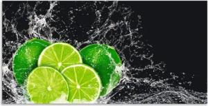 Artland Küchenrückwand Limone mit Spritzwasser, (1-tlg), Alu Spritzschutz mit Klebeband, einfache Montage