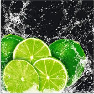 Artland Küchenrückwand Limone mit Spritzwasser, (1-tlg), Alu Spritzschutz mit Klebeband, einfache Montage
