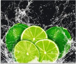 Artland Küchenrückwand Limone mit Spritzwasser, (1-tlg), Alu Spritzschutz mit Klebeband, einfache Montage