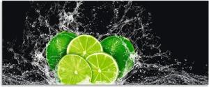 Artland Küchenrückwand Limone mit Spritzwasser, (1-tlg), Alu Spritzschutz mit Klebeband, einfache Montage