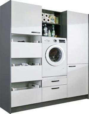 Express Küchen Schrank-Set Arta, (7-St), ohne Geräte, vormontiert, mit Soft-Close-Funktion, Stellbreite 185cm