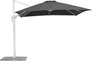 Schneider Schirme Ampelschirm Rhodos Twist Bianco, LxB: 300x300 cm, mit Schutzhülle und Schirmständer, ohne Wegeplatten
