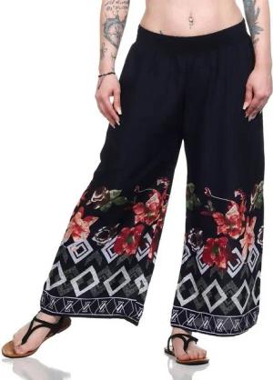Aurela Damenmode Culotte Sommerhose leichte Marlene Hose für Damen luftige Culotte luftig & leichte Baumwollmischung, Stretchbund