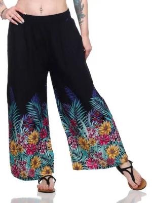 Aurela Damenmode Culotte Sommerhose leichte Marlene Hose für Damen luftige Culotte luftig & leichte Baumwollmischung, Stretchbund