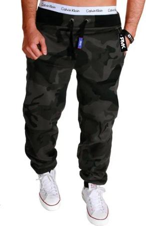 RMK Jogginghose Damen Trainingshose Fitnesshose Sporthose Camouflage Sweatpants elastischer Bund