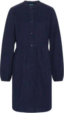 Tranquillo Jerseykleid tranquillo Bio-Damen-Midi-Cord-Kleid mit Rüschen-K