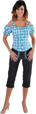 magicbyfreddy Trachten-Kostüm Bluse Mieder Tracht Oktoberfest Wiesn Kostüm Karneval Damen Outfit