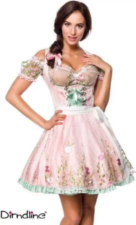 Dirndline Dirndl Dirndline Mini-Brokat-Dirndl inkl Spitzenbluse - (2XL,3XL,L,M)