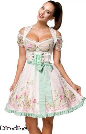 Dirndline Dirndl Dirndline Mini-Brokat-Dirndl inkl Spitzenbluse - (2XL,3XL,L,M)