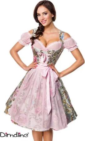 Dirndline Dirndl Dirndline - Premium Brokat-Dirndl inkl. Bluse - (2XL,3XL,L,M,S,XL)