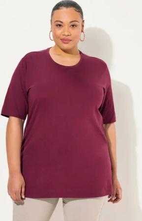 Ulla Popken T-Shirt T-Shirt Rundhalsausschnitt Relaxed Halbarm