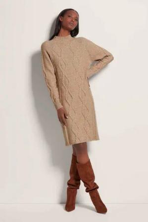 MADELEINE Strickkleid Strickkleid mit Zopfmuster