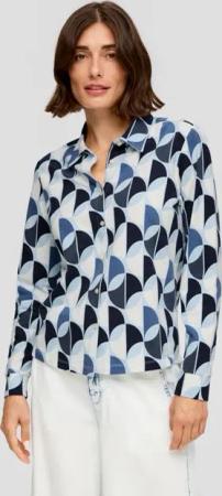 s.Oliver Langarmshirt Hemdbluse aus Jersey
