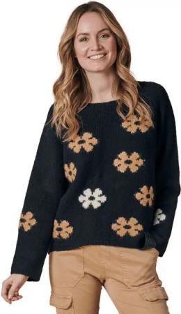 Zhrill Strickpullover ISABELLA mit Blumenintarsien