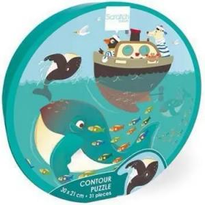 SCRATCH Puzzle Konturpuzzle Wal (Puzzle), 30 Puzzleteile