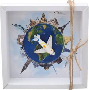 ZauberDeko Geschenkbox Geldgeschenk Reise Urlaub Weltreise Flugzeug Around The World