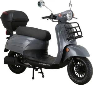 Alpha Motors Motorroller Adria, 50 ccm, 25 km/h, Euro 5, (Set, mit Topcase), mit Lenkerschloss