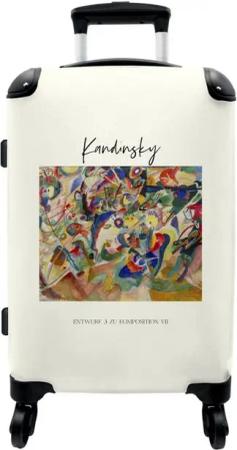 NoBoringSuitcases.com© Hartschalen-Trolley Kandinsky - Kunst - Farben - Abstrakt - Alte Meister 67x43x25cm, 4 Rollen, Koffer Mittelgroß, Suitcase für Erwachsene