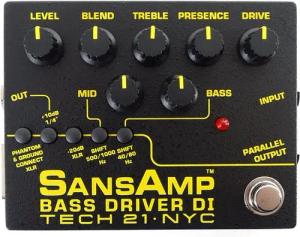 Tech21 E-Bass Tech21 SansAmp Bass Driver DI V2 Preamp Pedal, Bass Driver DI V2, Preamp, Pedal