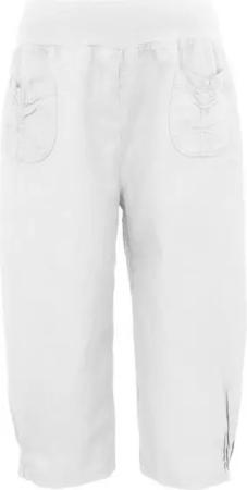 Aurela Damenmode Leinenhose Leinenhose Damen kurze Sommerhose Leinen Bermuda elastischer Gummizug, in unifarbe