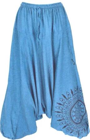 Guru-Shop Relaxhose Haremshose Pluderhose, Pumphose mit Mandala,.. Ethno Style, alternative Bekleidung