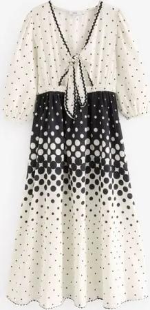 Next Sommerkleid Langärmeliges Sommerkleid mit Bindedetail (1-tlg)
