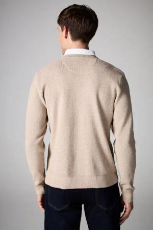 Next 2-in-1-Pullover Regular Fit Pulli mit V-Ausschnitt und Hemdeinsatz (1-tlg)